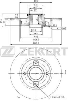 Zekkert BS-5989 - Bremžu diski autodraugiem.lv