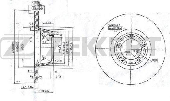 Zekkert BS-5979 - Bremžu diski autodraugiem.lv