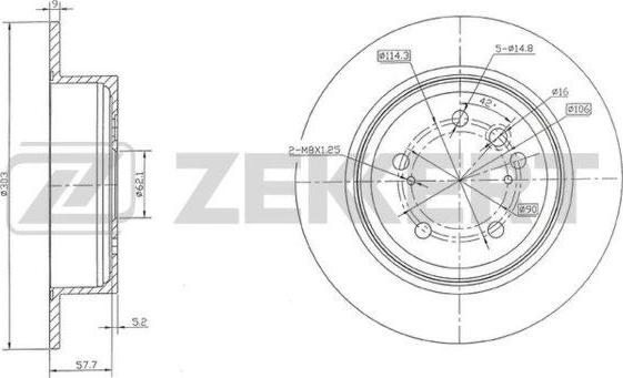 Zekkert BS-5472 - Bremžu diski autodraugiem.lv