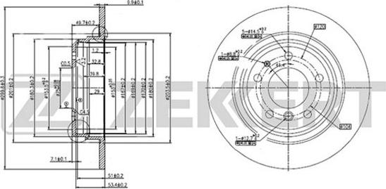 Zekkert BS-5017 - Bremžu diski autodraugiem.lv
