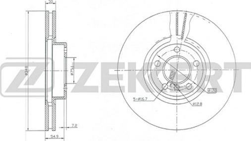 Zekkert BS-5074 - Bremžu diski autodraugiem.lv