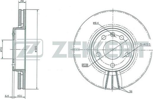 Zekkert BS-5141 - Bremžu diski autodraugiem.lv