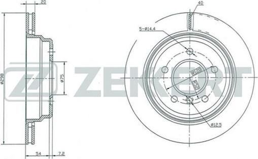 Zekkert BS-5210 - Bremžu diski autodraugiem.lv