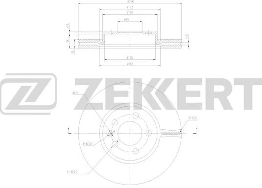 Zekkert BS-6428 - Bremžu diski autodraugiem.lv