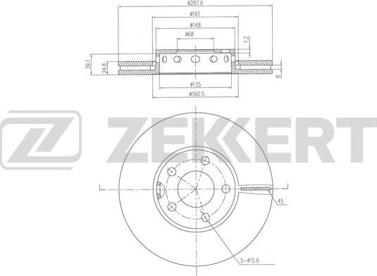 Zekkert BS-6520 - Bremžu diski autodraugiem.lv