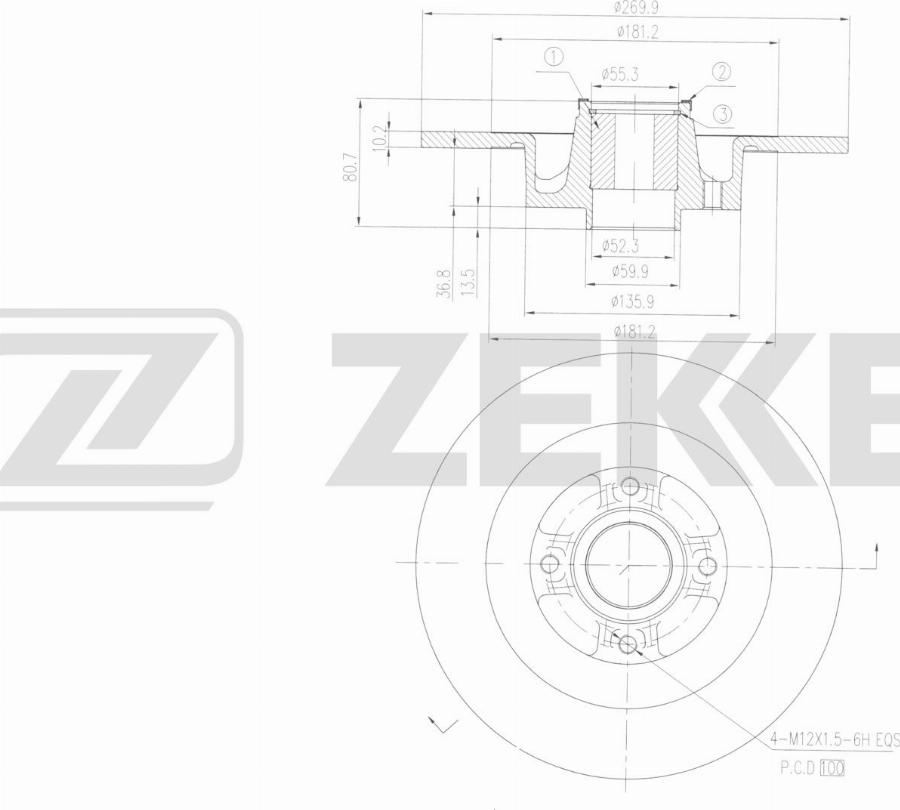 Zekkert BS-6647 - Bremžu diski autodraugiem.lv