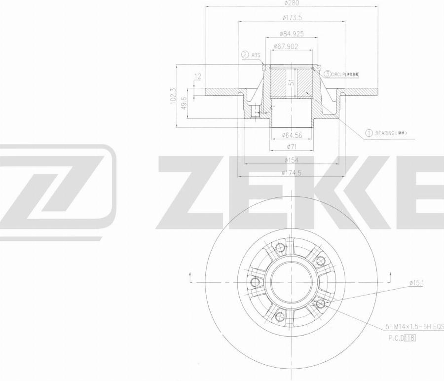 Zekkert BS-6656 - Bremžu diski autodraugiem.lv