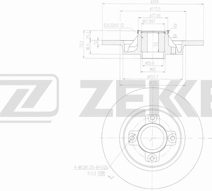 Zekkert BS-6650 - Bremžu diski autodraugiem.lv