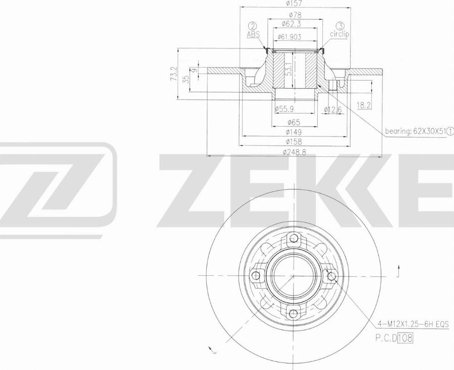 Zekkert BS-6652 - Bremžu diski autodraugiem.lv