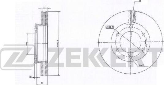 Zekkert BS-6081 - Bremžu diski autodraugiem.lv