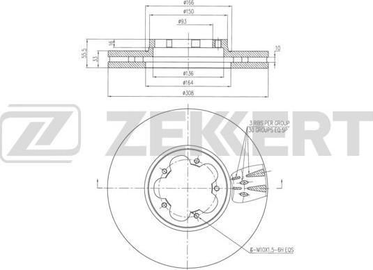 Zekkert BS-6340 - Bremžu diski autodraugiem.lv