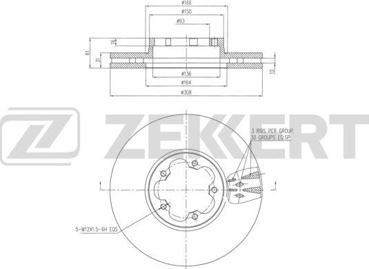 Zekkert BS-6285 - Bremžu diski autodraugiem.lv