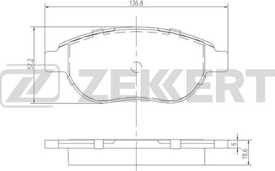 Zekkert BS-1447 - Bremžu uzliku kompl., Disku bremzes autodraugiem.lv