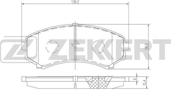 Zekkert BS-1140 - Bremžu uzliku kompl., Disku bremzes autodraugiem.lv