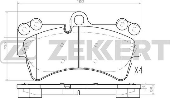 Zekkert BS-1253 - Bremžu uzliku kompl., Disku bremzes autodraugiem.lv