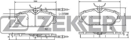 Zekkert BS-1281 - Bremžu uzliku kompl., Disku bremzes autodraugiem.lv