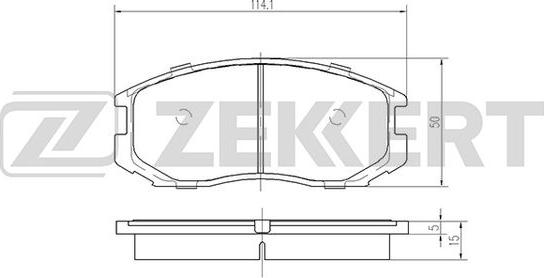 Zekkert BS-1237 - Bremžu uzliku kompl., Disku bremzes autodraugiem.lv