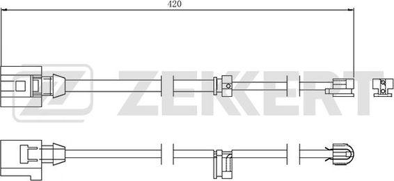 Zekkert BS-8045 - Indikators, Bremžu uzliku nodilums autodraugiem.lv