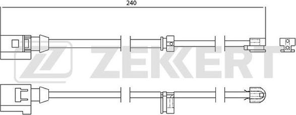 Zekkert BS-8028 - Indikators, Bremžu uzliku nodilums autodraugiem.lv