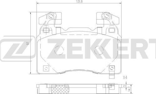 Zekkert BS-3050 - Bremžu uzliku kompl., Disku bremzes autodraugiem.lv