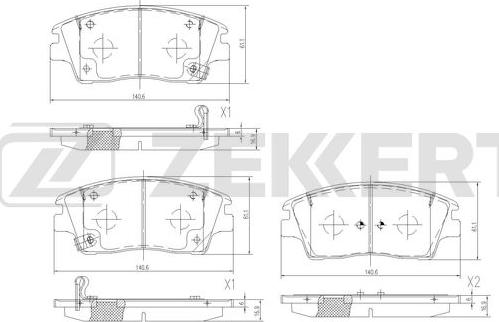 Zekkert BS-3061 - Bremžu uzliku kompl., Disku bremzes autodraugiem.lv