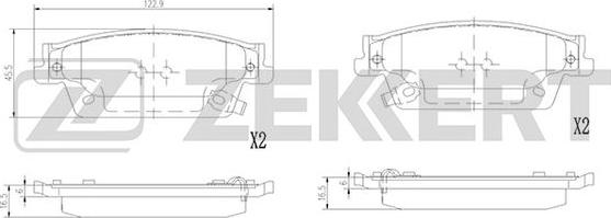 Zekkert BS-2985 - Bremžu uzliku kompl., Disku bremzes autodraugiem.lv