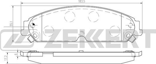 Zekkert BS-2428 - Bremžu uzliku kompl., Disku bremzes autodraugiem.lv