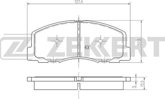 Zekkert BS-2534 - Bremžu uzliku kompl., Disku bremzes autodraugiem.lv