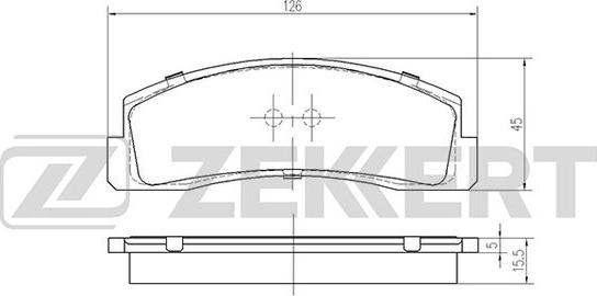 Zekkert BS-2068 - Bremžu uzliku kompl., Disku bremzes autodraugiem.lv