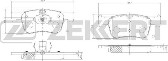 Zekkert BS-2143 - Bremžu uzliku kompl., Disku bremzes autodraugiem.lv