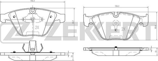 Zekkert BS-2142 - Bremžu uzliku kompl., Disku bremzes autodraugiem.lv