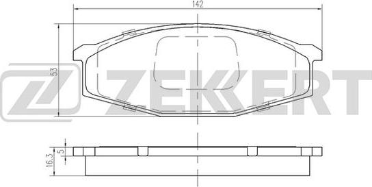 Zekkert BS-2150 - Bremžu uzliku kompl., Disku bremzes autodraugiem.lv