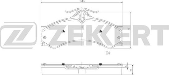 Zekkert BS-2851 - Bremžu uzliku kompl., Disku bremzes autodraugiem.lv