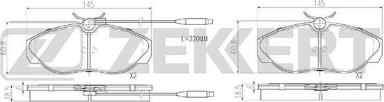 Zekkert BS-2869 - Bremžu uzliku kompl., Disku bremzes autodraugiem.lv