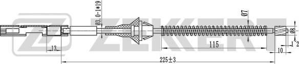 Zekkert BZ-1334 - Trose, Stāvbremžu sistēma autodraugiem.lv