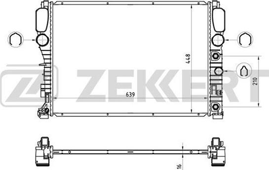 Zekkert MK-1443 - Radiators, Motora dzesēšanas sistēma autodraugiem.lv