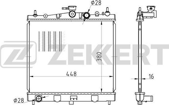 Zekkert MK-1450 - Radiators, Motora dzesēšanas sistēma autodraugiem.lv