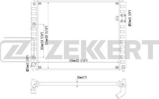 Zekkert MK-1419 - Radiators, Motora dzesēšanas sistēma autodraugiem.lv