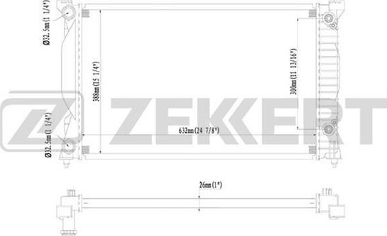 Zekkert MK-1431 - Radiators, Motora dzesēšanas sistēma autodraugiem.lv