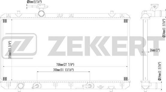 Zekkert MK-1438 - Radiators, Motora dzesēšanas sistēma autodraugiem.lv