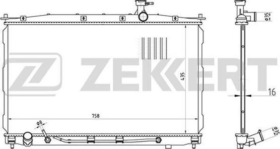 Zekkert MK-1477 - Radiators, Motora dzesēšanas sistēma autodraugiem.lv