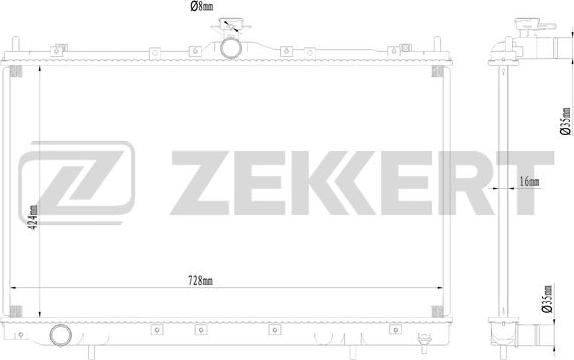 Zekkert MK-1597 - Radiators, Motora dzesēšanas sistēma autodraugiem.lv