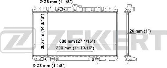 Zekkert MK-1541 - Radiators, Motora dzesēšanas sistēma autodraugiem.lv