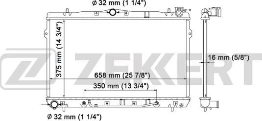 Zekkert MK-1548 - Radiators, Motora dzesēšanas sistēma autodraugiem.lv