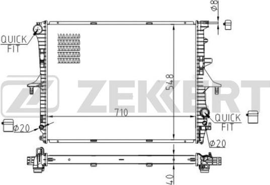 Zekkert MK-1556 - Radiators, Motora dzesēšanas sistēma autodraugiem.lv