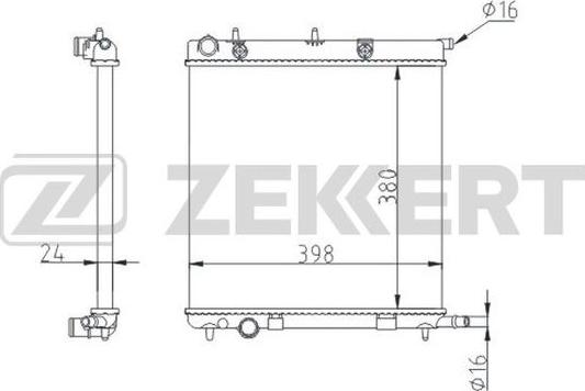 Zekkert MK-1550 - Radiators, Motora dzesēšanas sistēma autodraugiem.lv