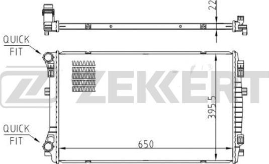 Zekkert MK-1557 - Radiators, Motora dzesēšanas sistēma autodraugiem.lv