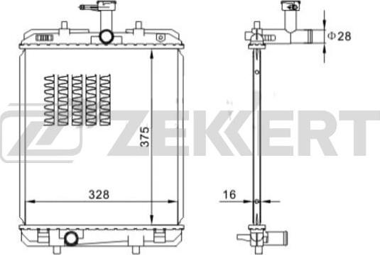 Zekkert MK-1560 - Radiators, Motora dzesēšanas sistēma autodraugiem.lv