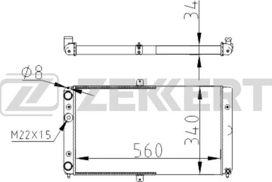 Zekkert MK-1506 - Radiators, Motora dzesēšanas sistēma autodraugiem.lv