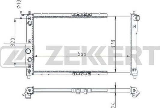 Zekkert MK-1515 - Radiators, Motora dzesēšanas sistēma autodraugiem.lv